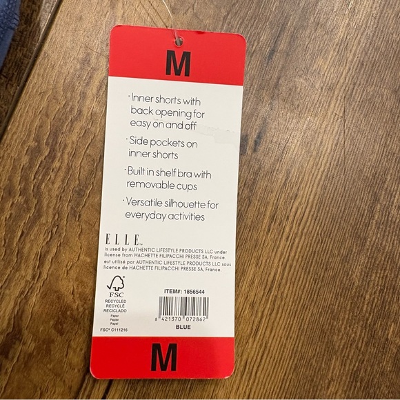 Elle Sport Womens Blue Active Tank Dress Tennis With Built In Bra and Shorts NWT - Picture 4 of 10